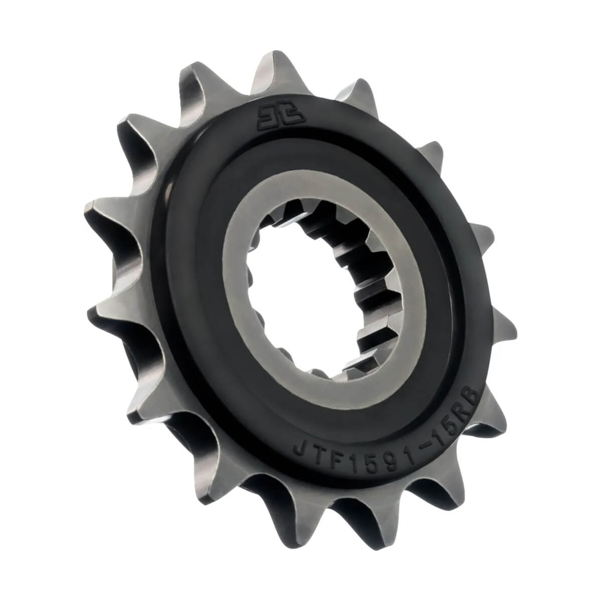 JT 1591 RB steel sprocket with Rubber, 15 teeth