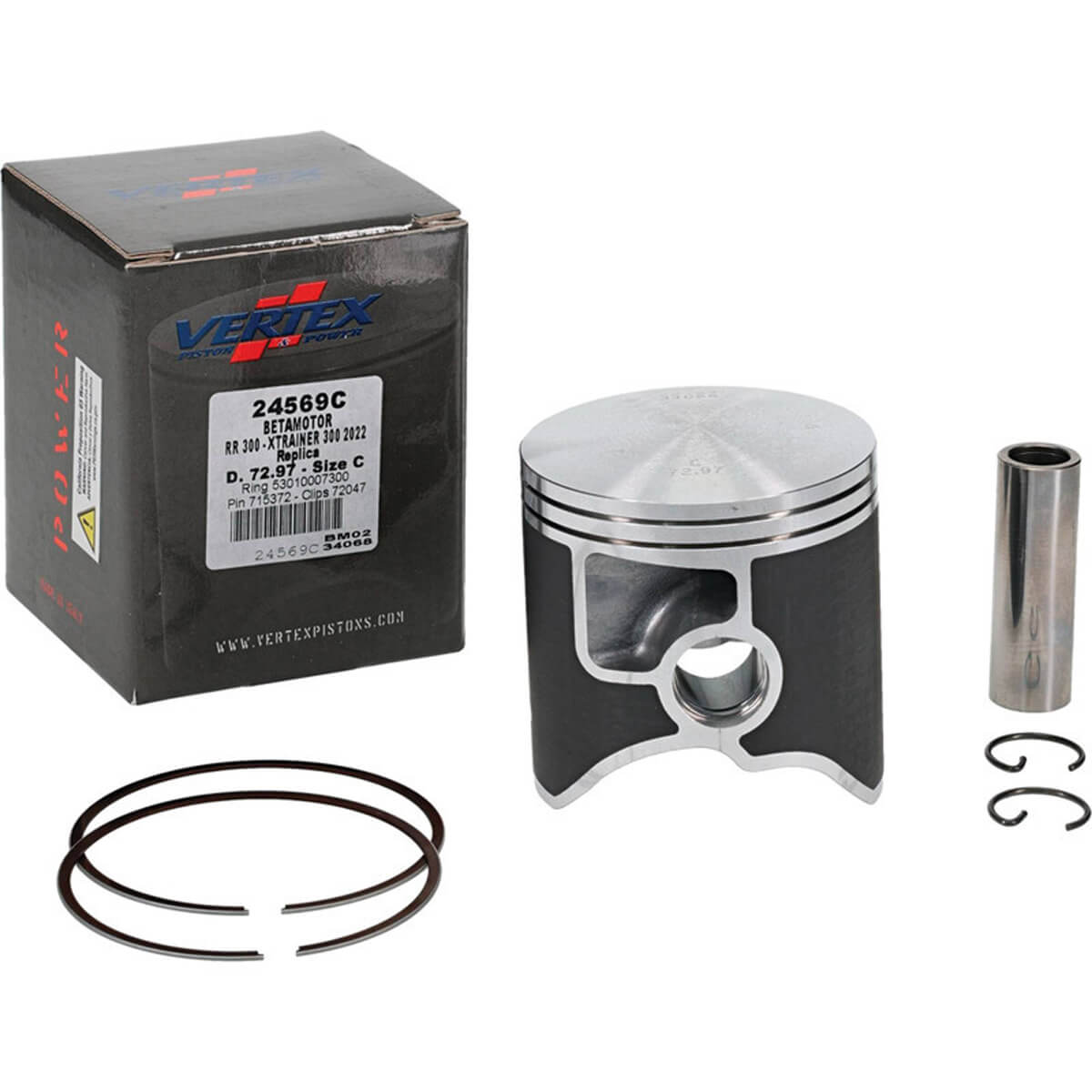 Piston VERTEX C Ø72,97mm BETA RR 300 2T (2022-)