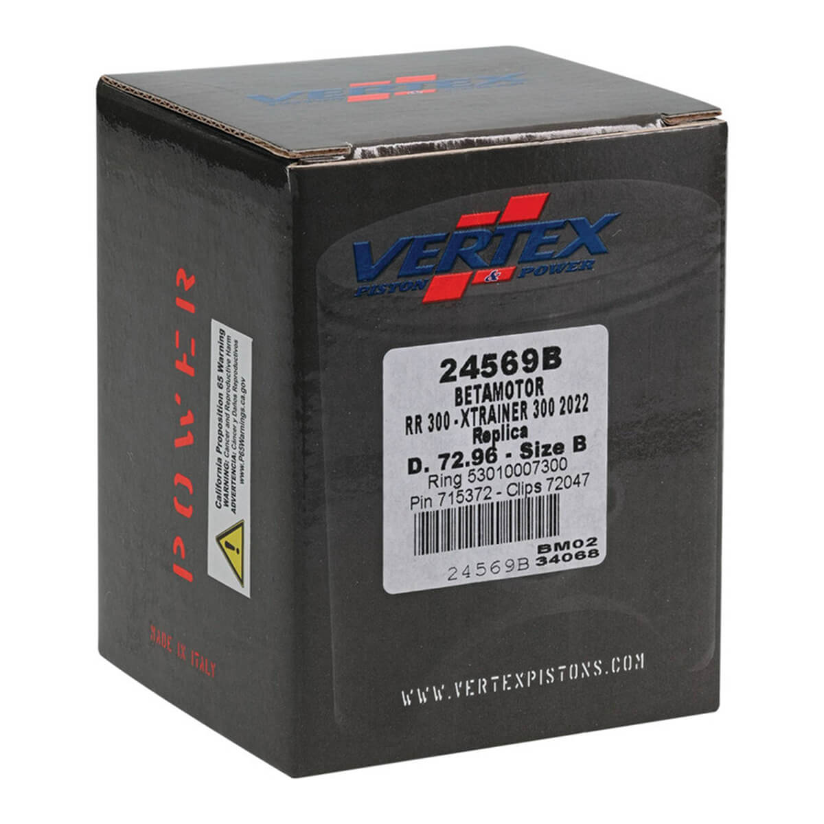 Piston VERTEX B Ø72,96mm BETA RR 300 2T (2022-)