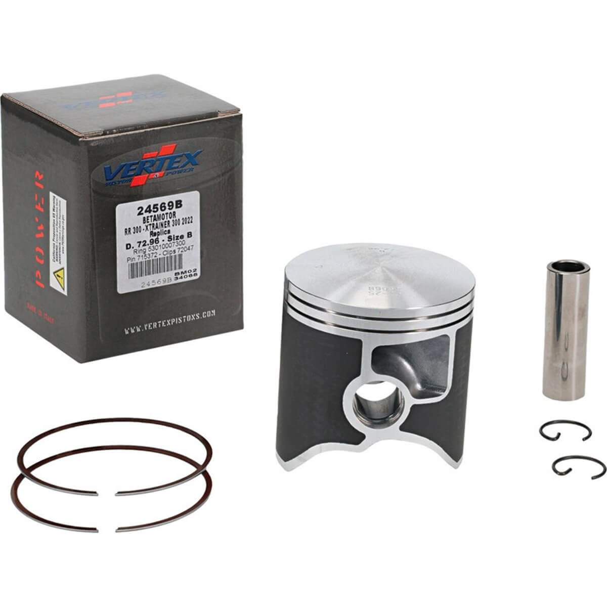 Piston VERTEX B Ø72,96mm BETA RR 300 2T (2022-)