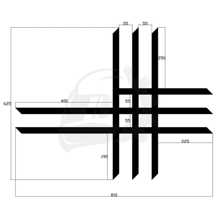 Fitas Nerf Bar 3-3-3 Azul CROSSPRO