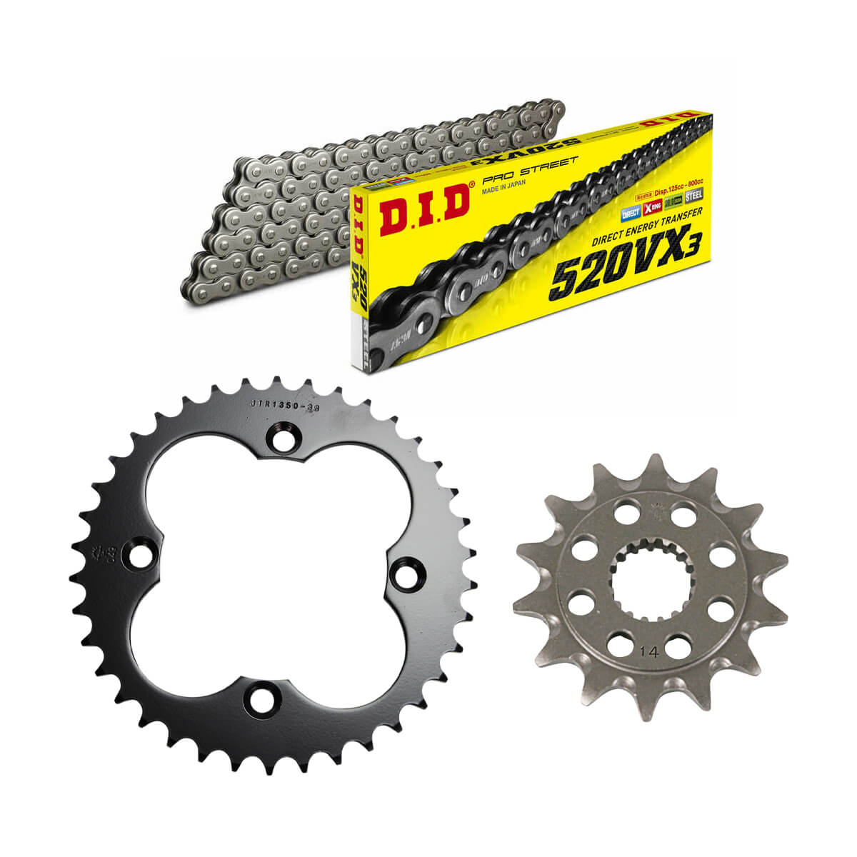 DID Reinforced Transmission Kit Honda TRX 450 14/38