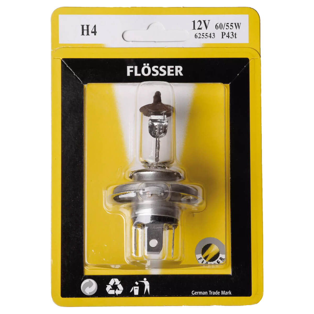 H4 12V 60/55 P43T FLOSSER Bulb