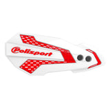 MX Flow Handguards White/Red (BRAKTEC)