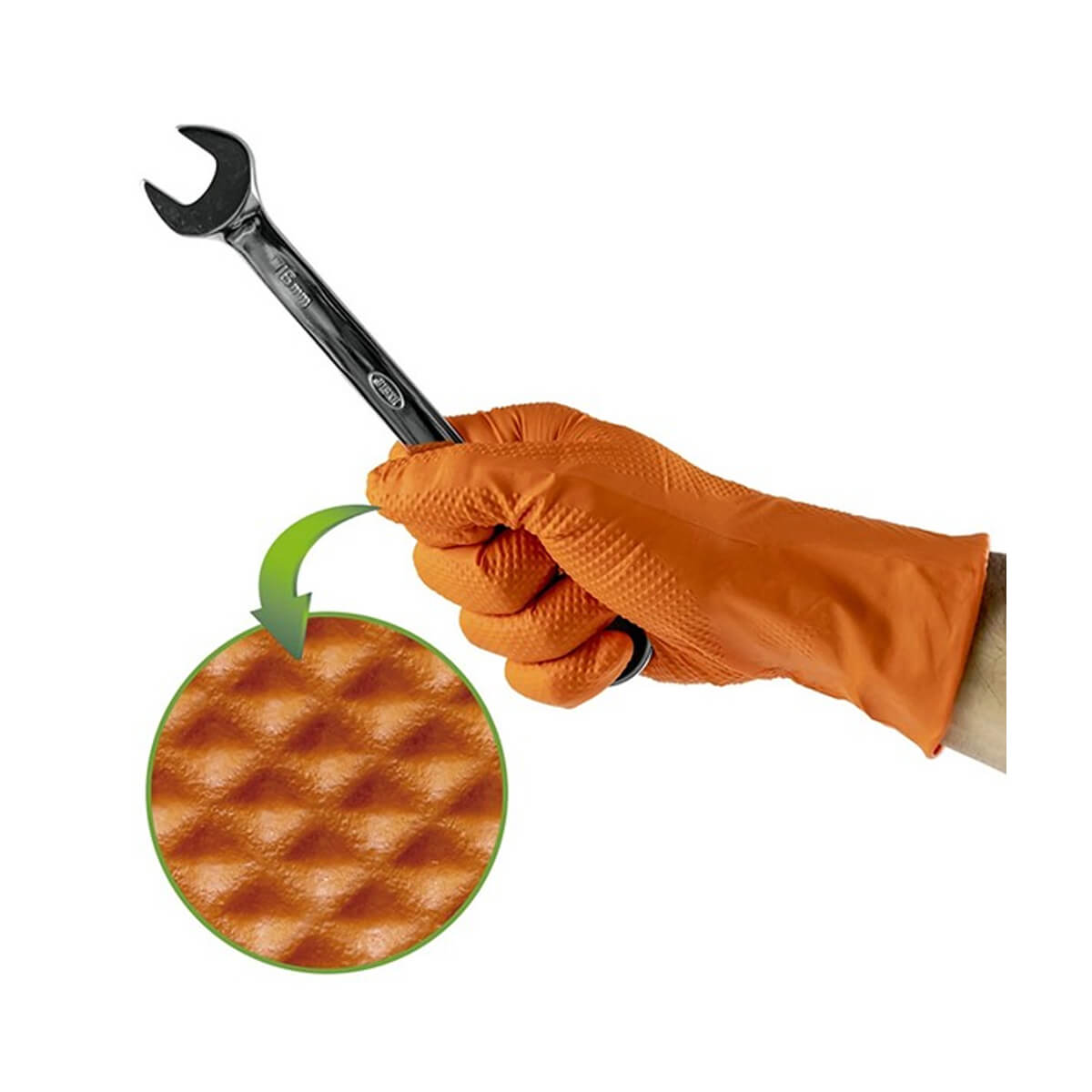Guantes de Nitrilo M Naranja 50 Unidades