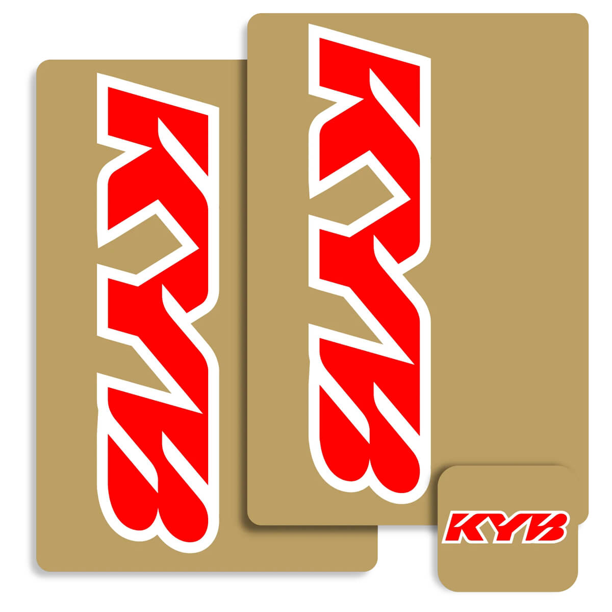 KYB Suspension Stickers - Transparent Red