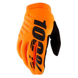 Gloves 100% BRISKER Orange Fluor L