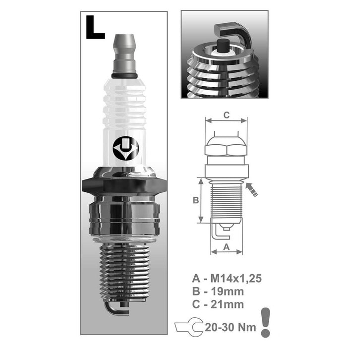 Vela Ignição L14C BRISK (B7ES / B8ES)