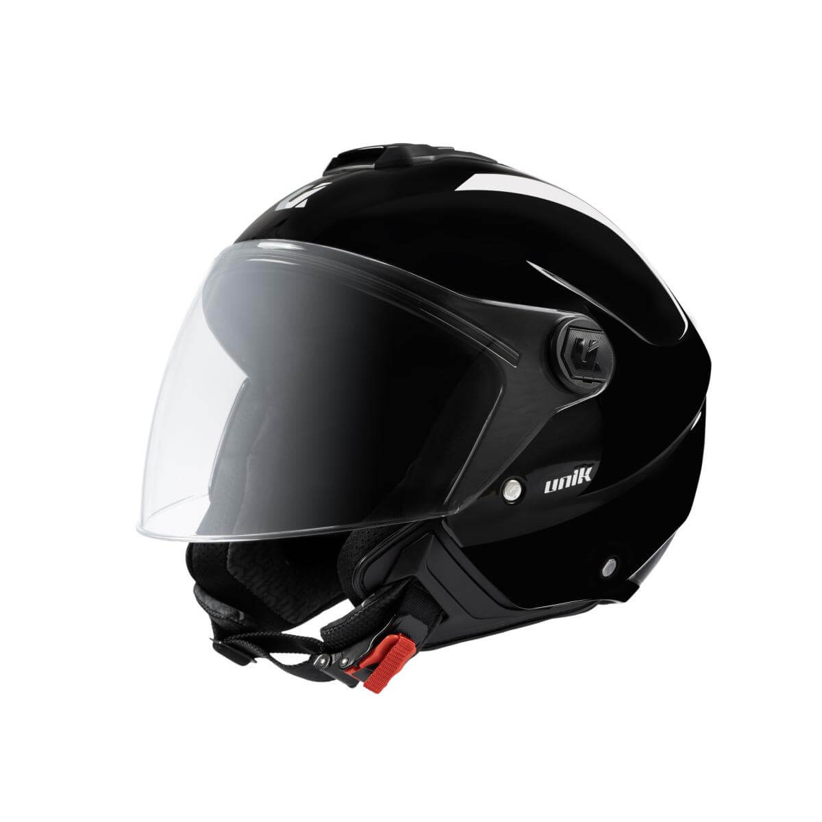 Casco Jet UNIK VERTEX Negro Brillo L