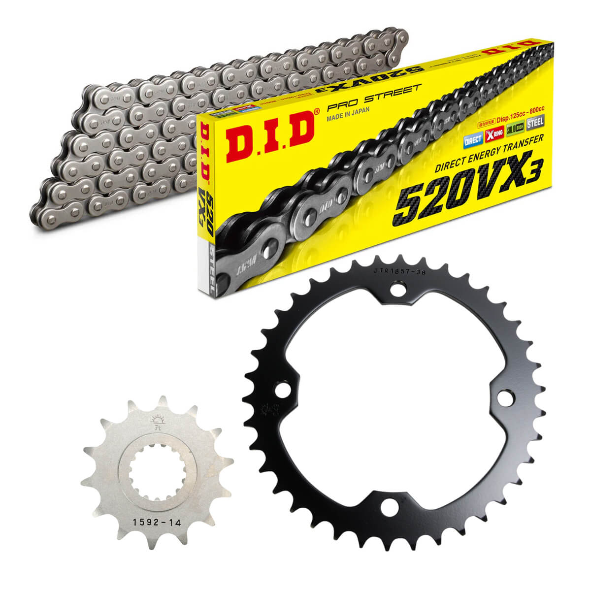 Kit Transmissão Reforçado DID Yamaha Raptor 700/ YFZ 450R