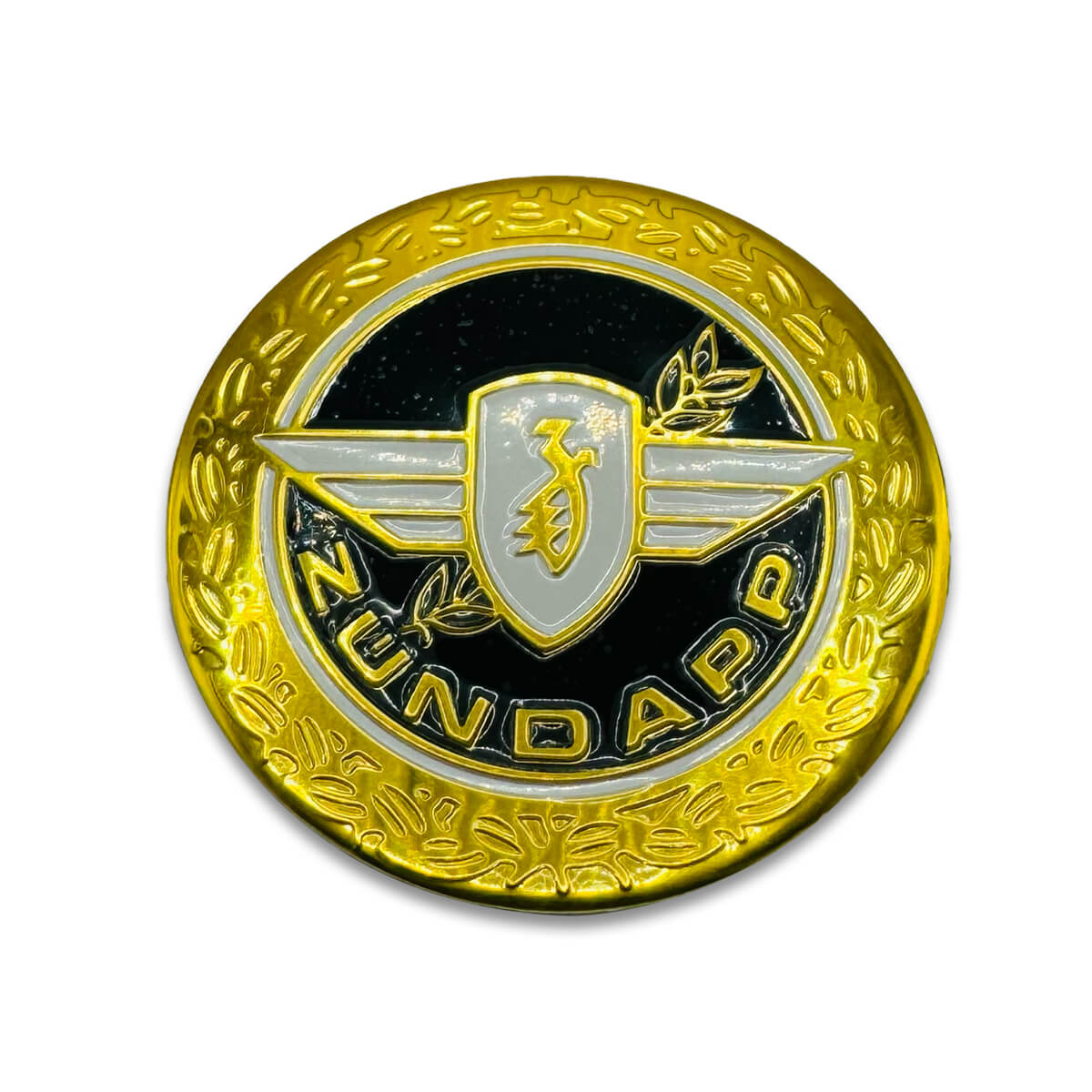 Insignia/emblema de depósito dorado de Zundapp