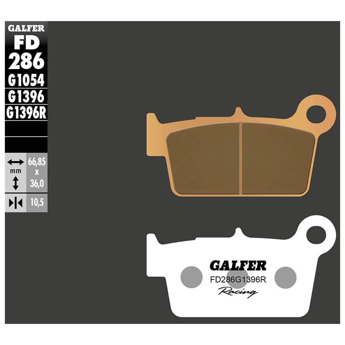 Pastilhas de Travão Traseiras FD286G1396R GALFER