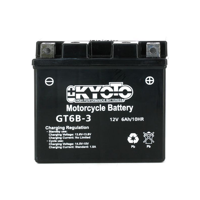 Bateria KYOTO GT6B-3 / YT6B-3 SLA (Carregada e Ativa)