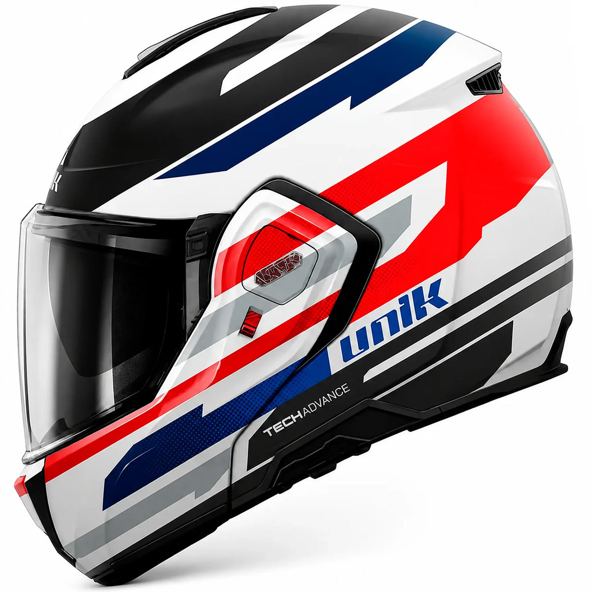 Capacete Modular UNIK Spectrum Flip-Back Branco Azul Ver - S