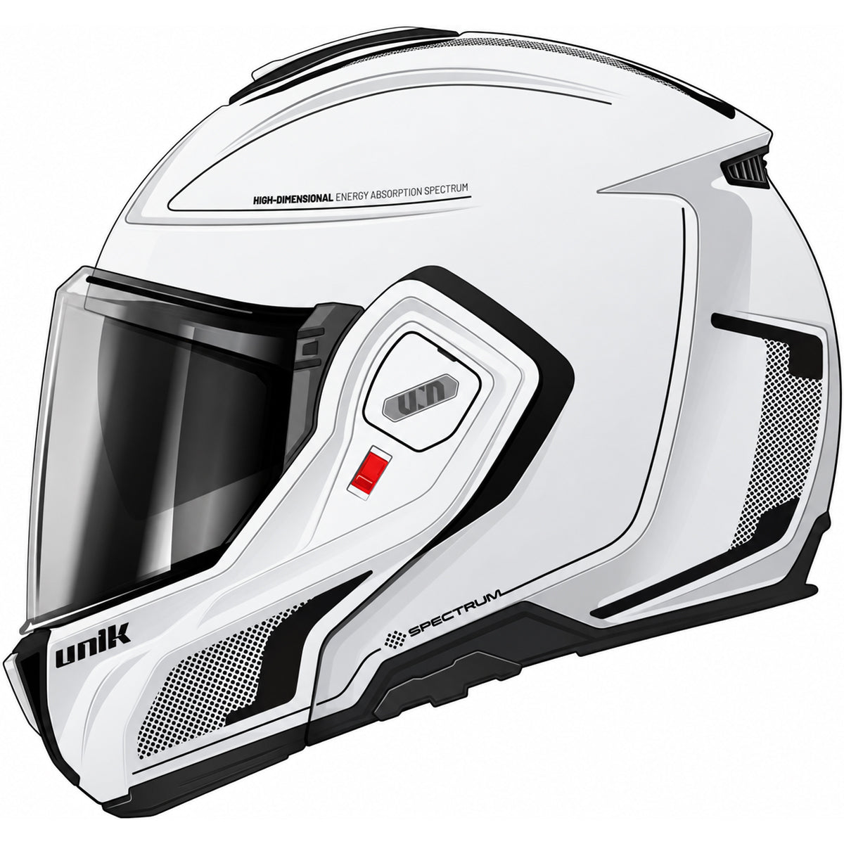 Capacete Modular UNIK Spectrum Flip-Back Preto/ Branco - S