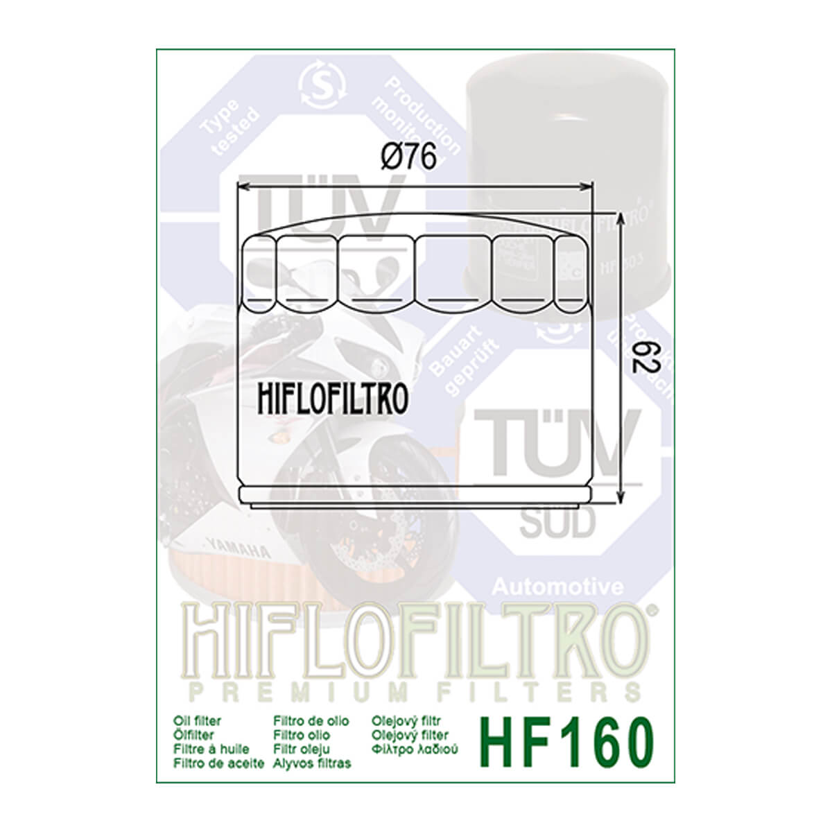 Filtro de Óleo HF160 BMW Hiflofiltro