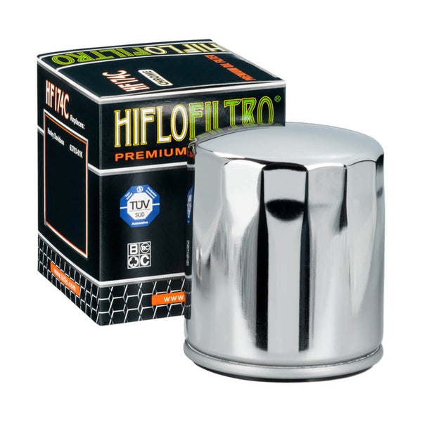 Filtro de Óleo HF174C Cromado Harley Davidson Hiflofiltro