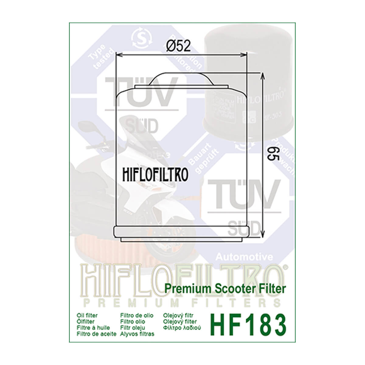 Filtro de aceite HF183 Hiflofiltro