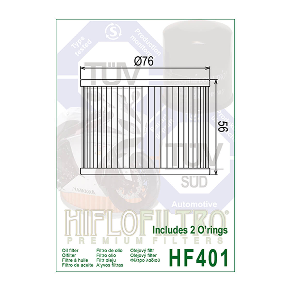 Filtro de Óleo HF401 Hiflofiltro