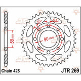 Cremalheira JT 269 com 51 dentes Dealim/ Honda/ KYMCO...