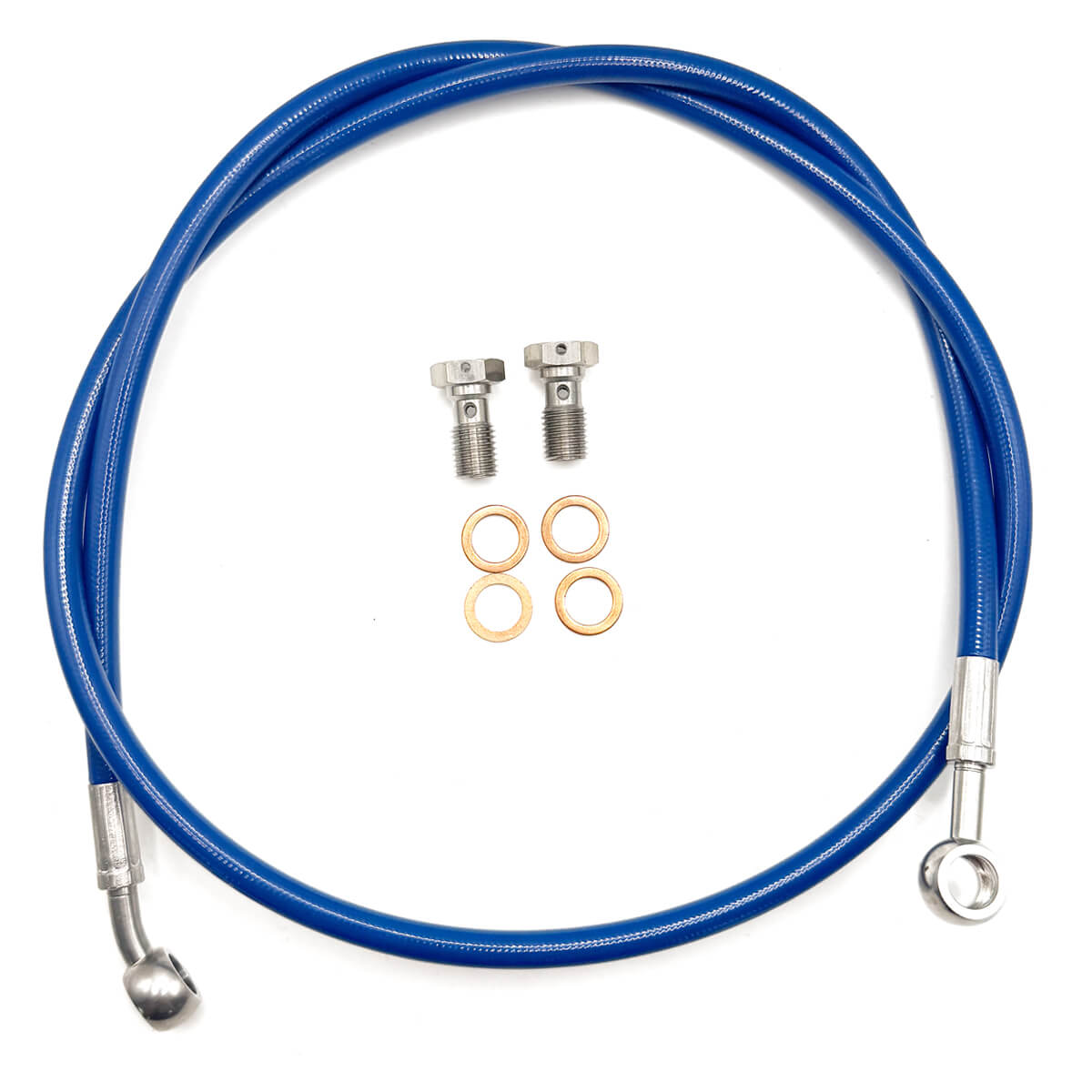 Kit Tubo Malha Aço de Travão Yamaha DT 50 LC/ LCD/E Azul