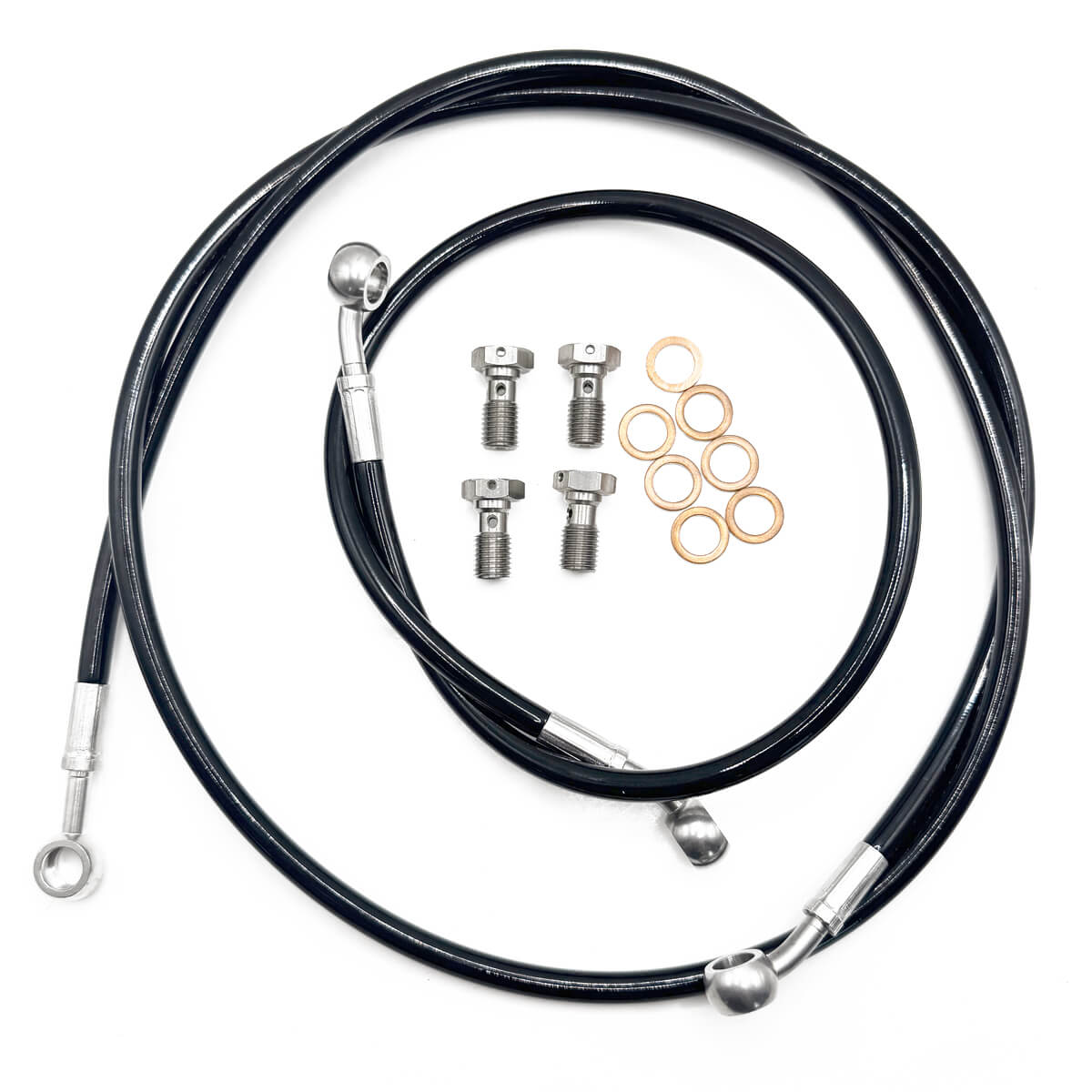 Kit Tubo Malha Aço de Travão Yamaha DTR 125 Preto