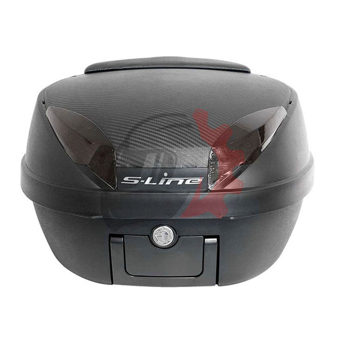 Top Case S-LINE 42L Carbono (Com Encosto e Base)