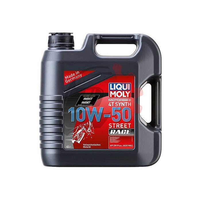 Aceite Liqui Moly 100% Sintético Street Race 10w50 4T (4L) 