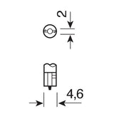 Lâmpada T5 BILUX 12V 1.2W (Instrumentos)