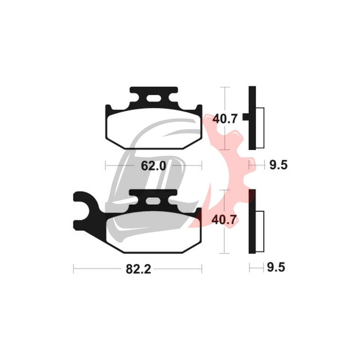 Pastillas De Freno Traseras Yamaha Raptor 700 Tecnium