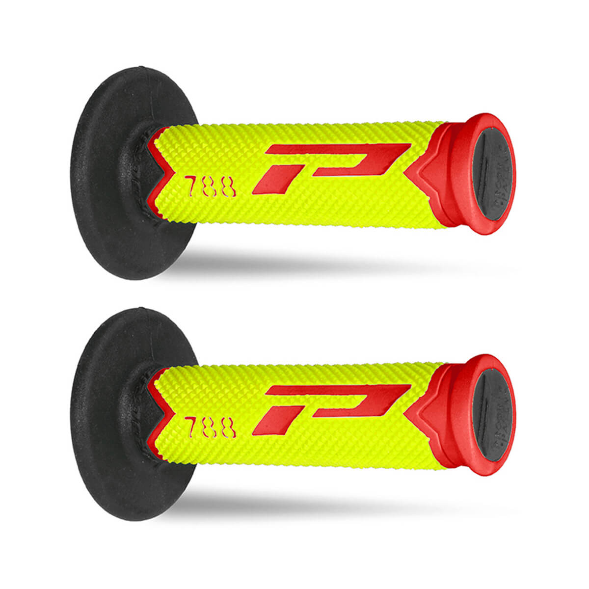 Punhos PROGRIP 788 Preto/ Vermelho Fluor/ Amarelo Fluor