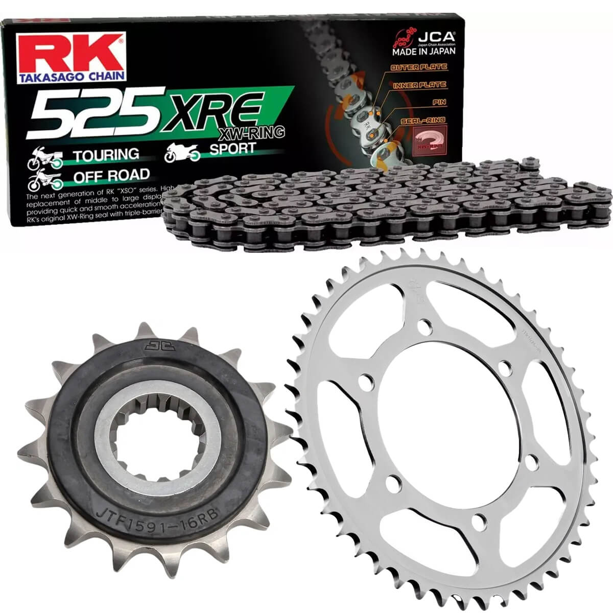 Kit Transmissão Reforçado RK Yamaha MT 09 / XSR 900
