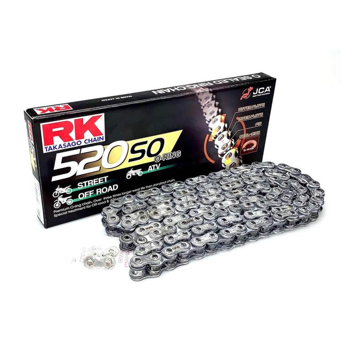 Corrente RK 520 SO 120L O-Ring Reforçada