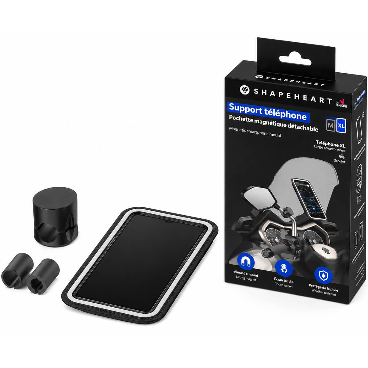 Suporte Telemóvel Espelho Scooter PRO SHAPEHEART - XL