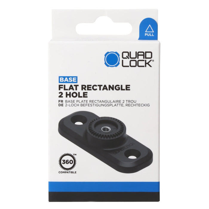 Base Retangular de 2 furos QUAD LOCK 360 QUAD LOCK
