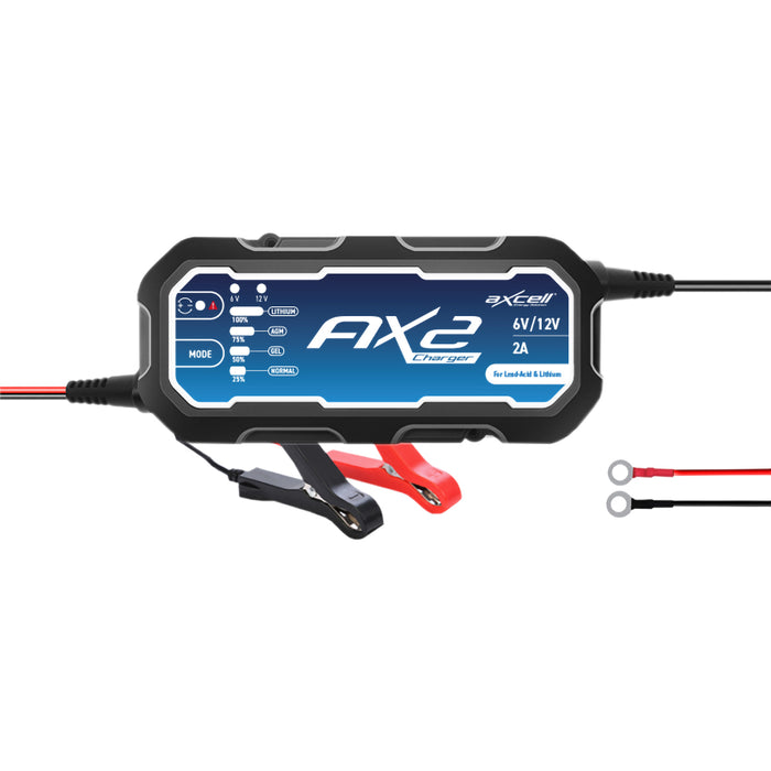 Carregador Universal de Baterias AXCELL 6V/ 12V 2A