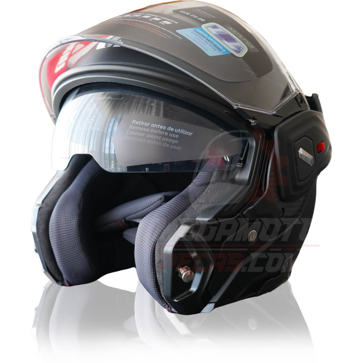 Capacete Modular UNIK Spectrum Flip-Back Preto Matte L
