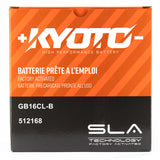 Bateria KYOTO GB16CL-B / YB16CL-B SLA (Carregada e Ativa)
