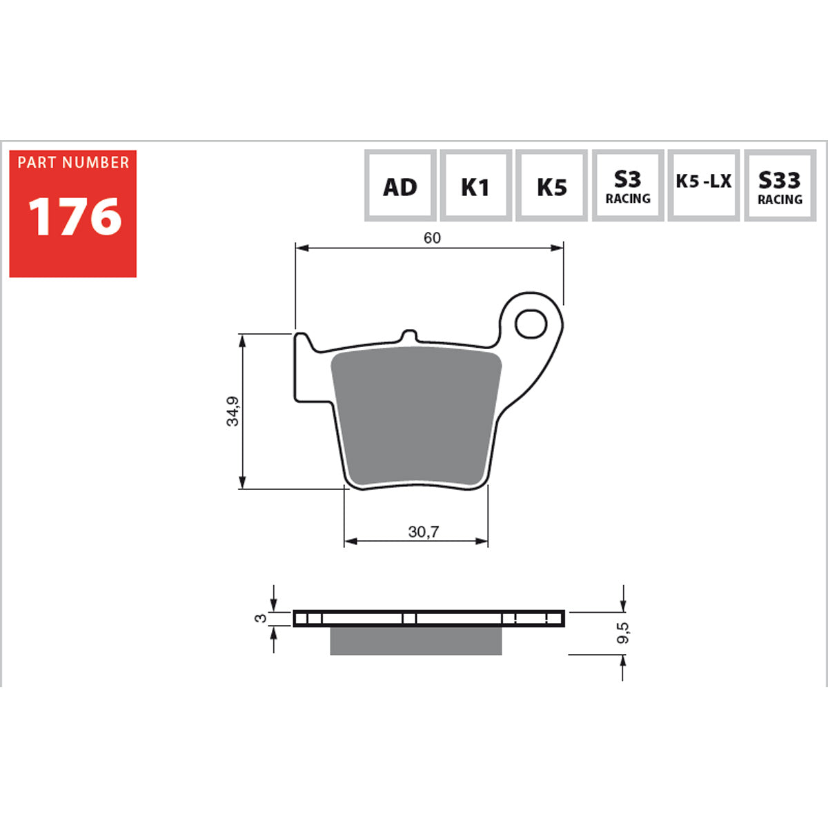 Pastillas de Freno Traseras GF176 K5 GOLDFREN