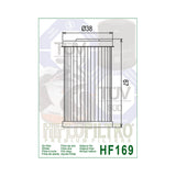 Filtro de Óleo HF169 Daelim ROADWIN/ DAYSTAR 125 Hiflofiltro