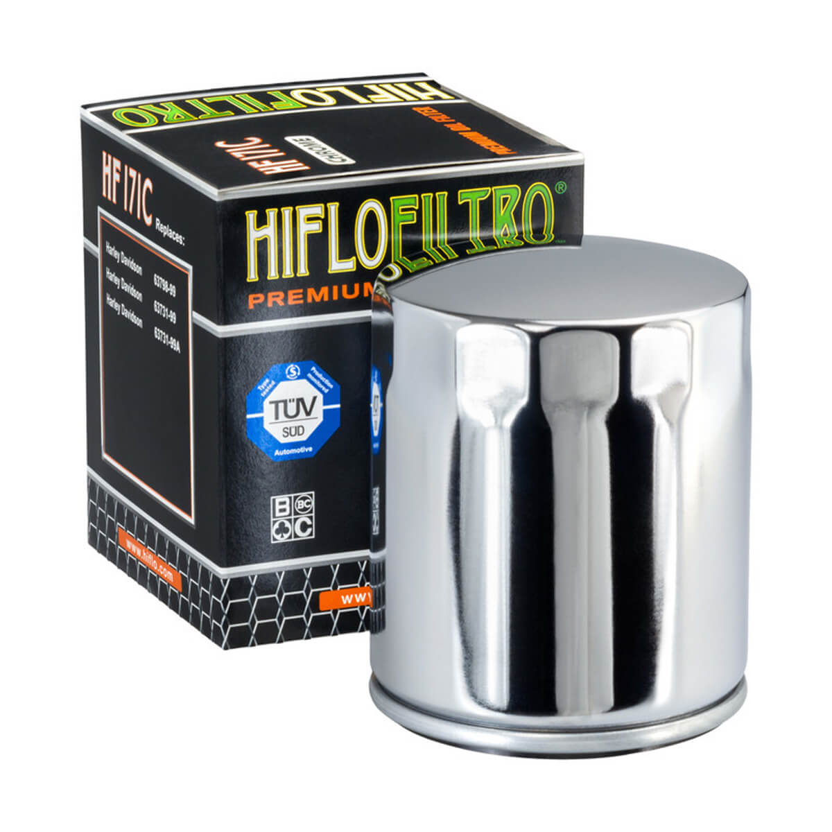 Filtro de Óleo HF171C Cromado Harley Davidson Hiflofiltro