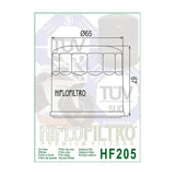 Filtro de Óleo HF205 Yamaha Hiflofiltro