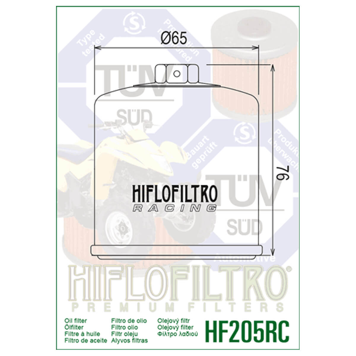 Filtro de Óleo HF205RC Yamaha Hiflofiltro