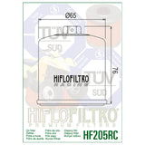 Filtro de Óleo HF205RC Yamaha Hiflofiltro