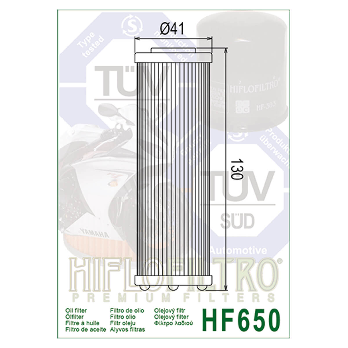 Filtro de Óleo HF650 CF MOTO/ KTM Hiflofiltro