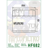 Filtro de Óleo HF682 Hiflofiltro