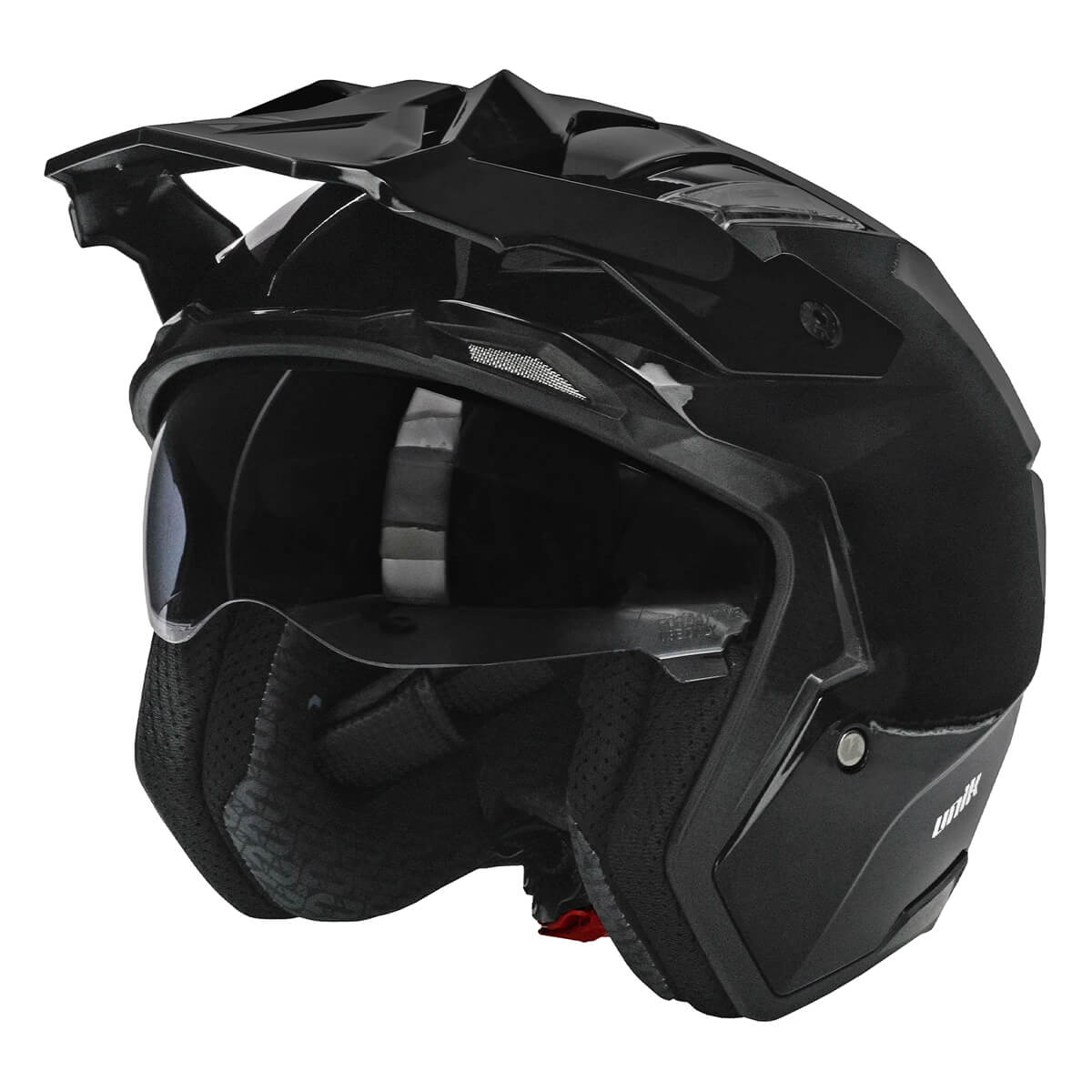 Capacete Unik Link DV com Óculos Preto Brilhante - XXL