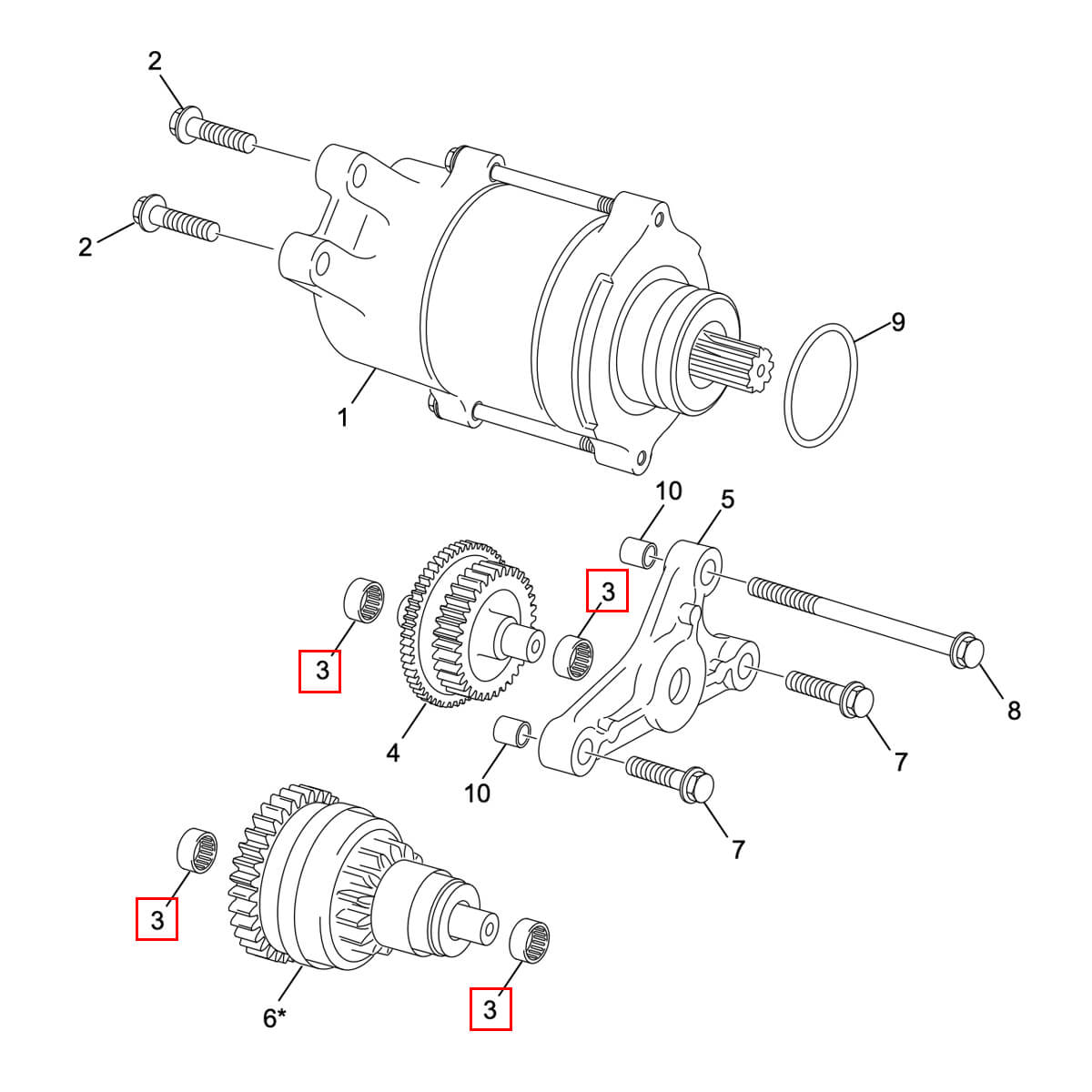 Bendix Needle Bearing Sherco 250/300 M029