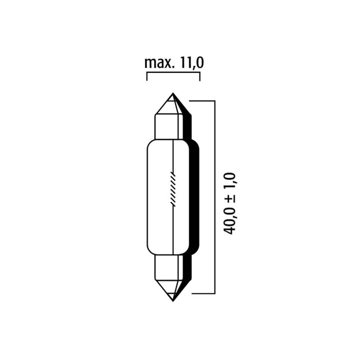 Lâmpada T11X40 6V 10W